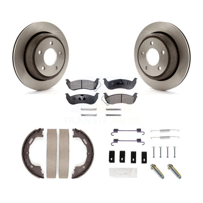 Rotors à disque arrière, patins semi-métalliques, chaussures de stationnement et Kit de matériel pour la gamme Ford