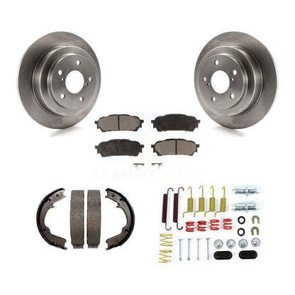 Rotors à disque arrière, plaquettes semi-métalliques, chaussures de stationnement et Kit de quincaillerie pour Subaru Saa
