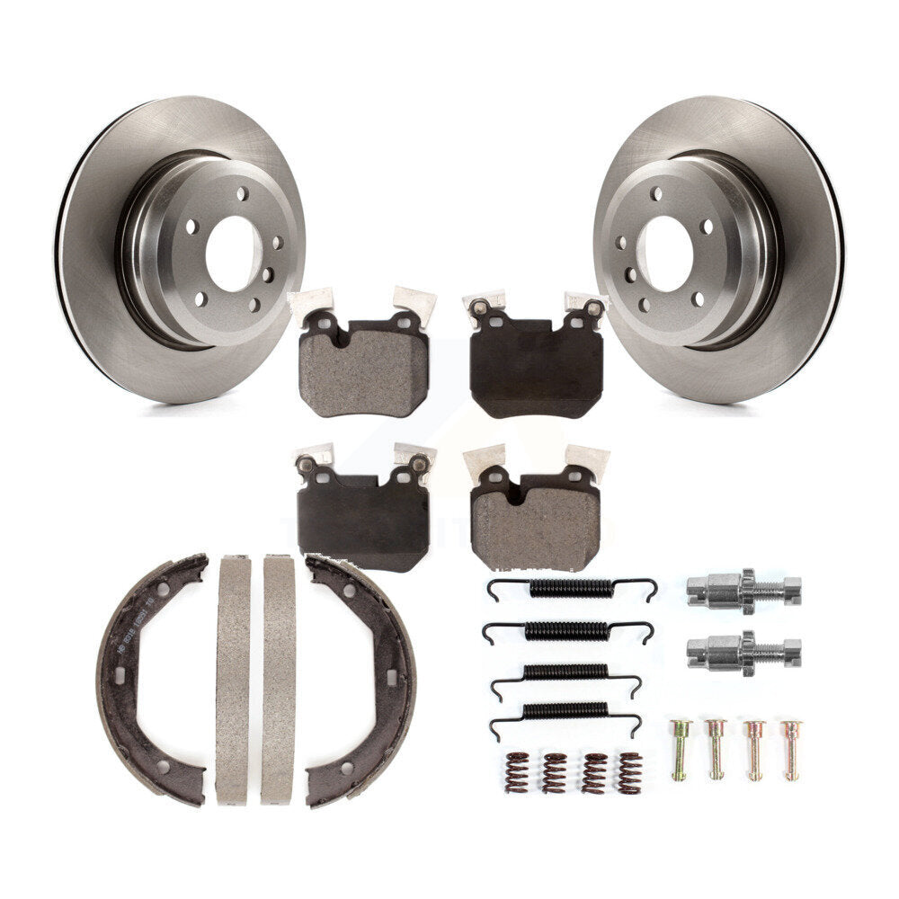 Rotors à disque arrière, patins semi-métalliques, chaussures de stationnement et Kit de quincaillerie pour BMW 135i