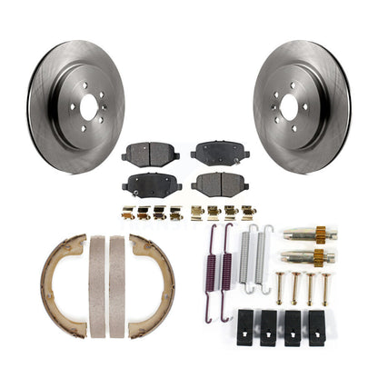 Rotors à disque arrière, plaquettes semi-métalliques, chaussures de stationnement et Kit de quincaillerie pour Lincoln MK
