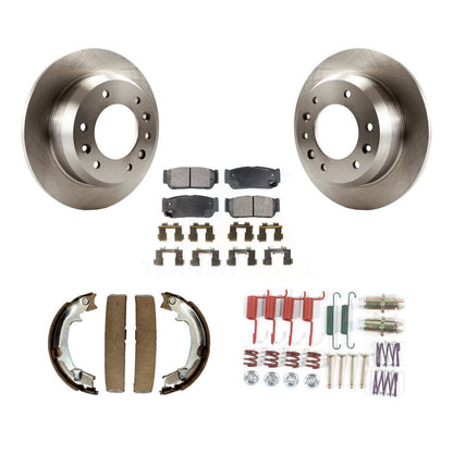 Rotors à disque arrière, plaquettes semi-métalliques, chaussures de stationnement et Kit de matériel pour Hyundai Ki