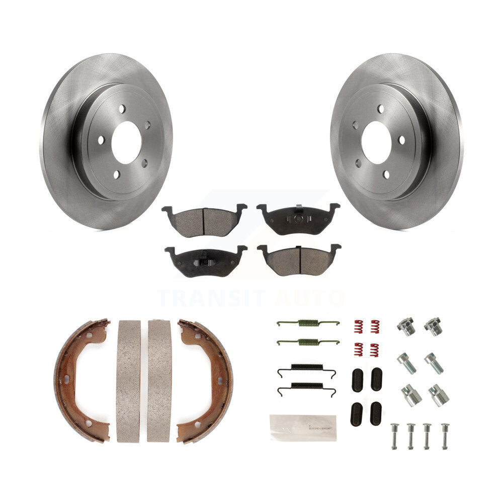 Rotors à disque arrière, patins semi-métalliques, chaussures de stationnement et Kit de quincaillerie pour Ford Escape