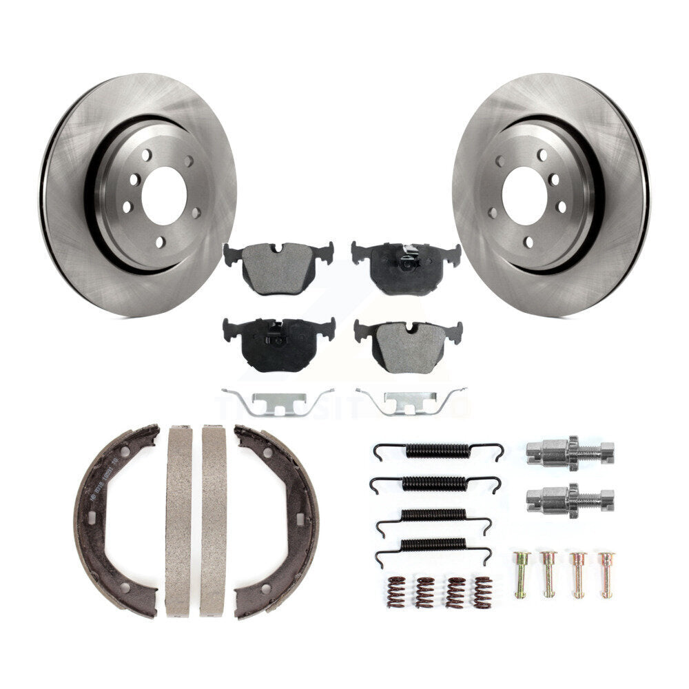Rotors à disque arrière, patins semi-métalliques, chaussures de stationnement et Kit de quincaillerie pour BMW 330C