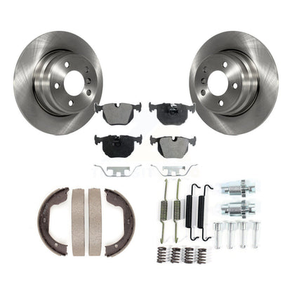 Kit de quincaillerie pour chaussures de frein de stationnement, Rotors à disque arrière, plaquettes semi-métalliques, pour BMW X5