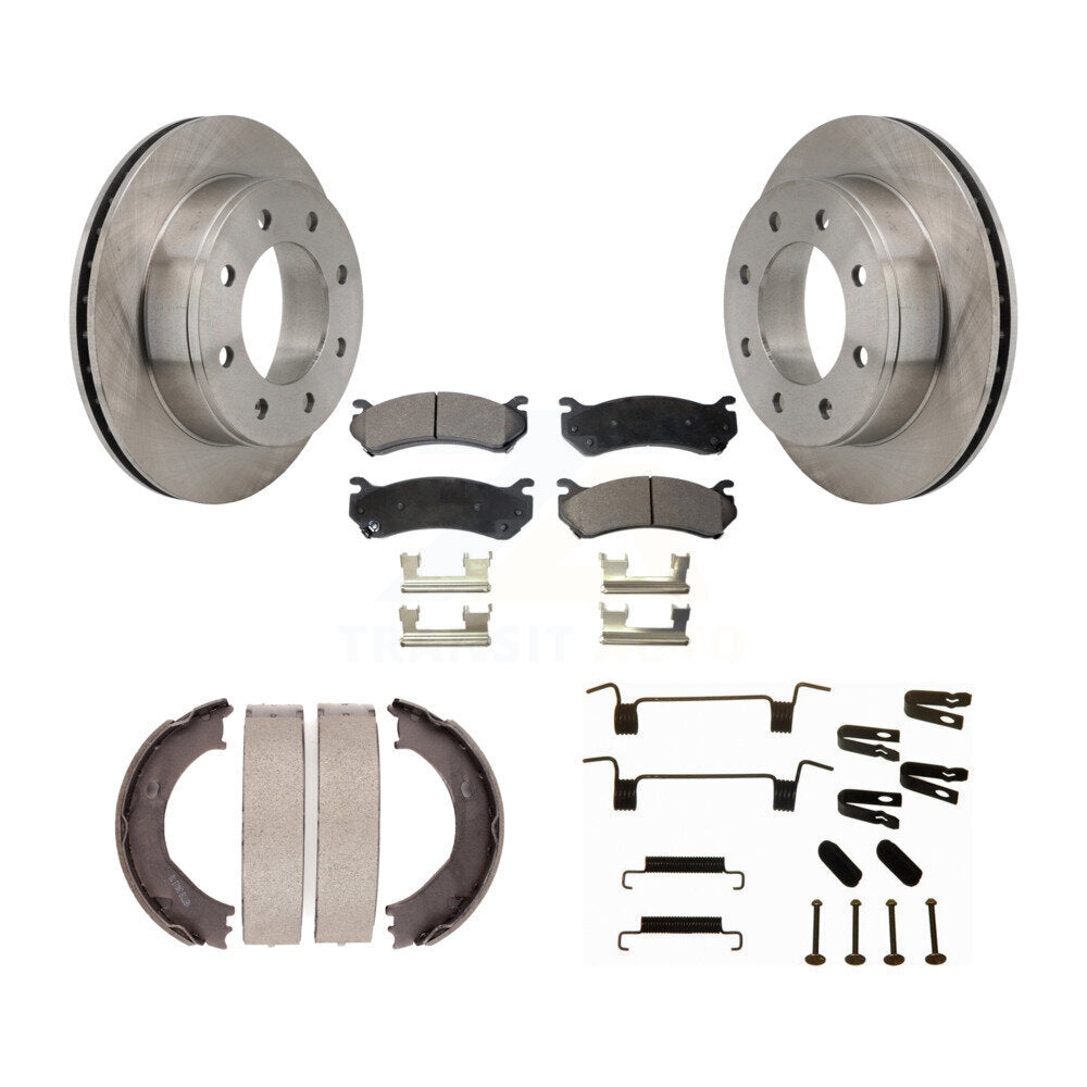 Kit de quincaillerie pour chaussures de stationnement, Rotors à disque arrière, plaquettes semi-métalliques, pour Chevrolet HD