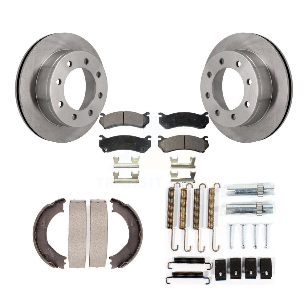 Rotors à disque arrière, patins semi-métalliques, chaussures de stationnement et Kit de quincaillerie pour GMC Sierra