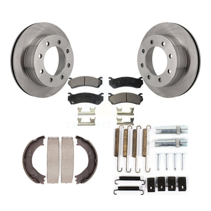 Rotors à disque arrière, patins semi-métalliques, chaussures de stationnement et Kit de quincaillerie pour GMC Sierra