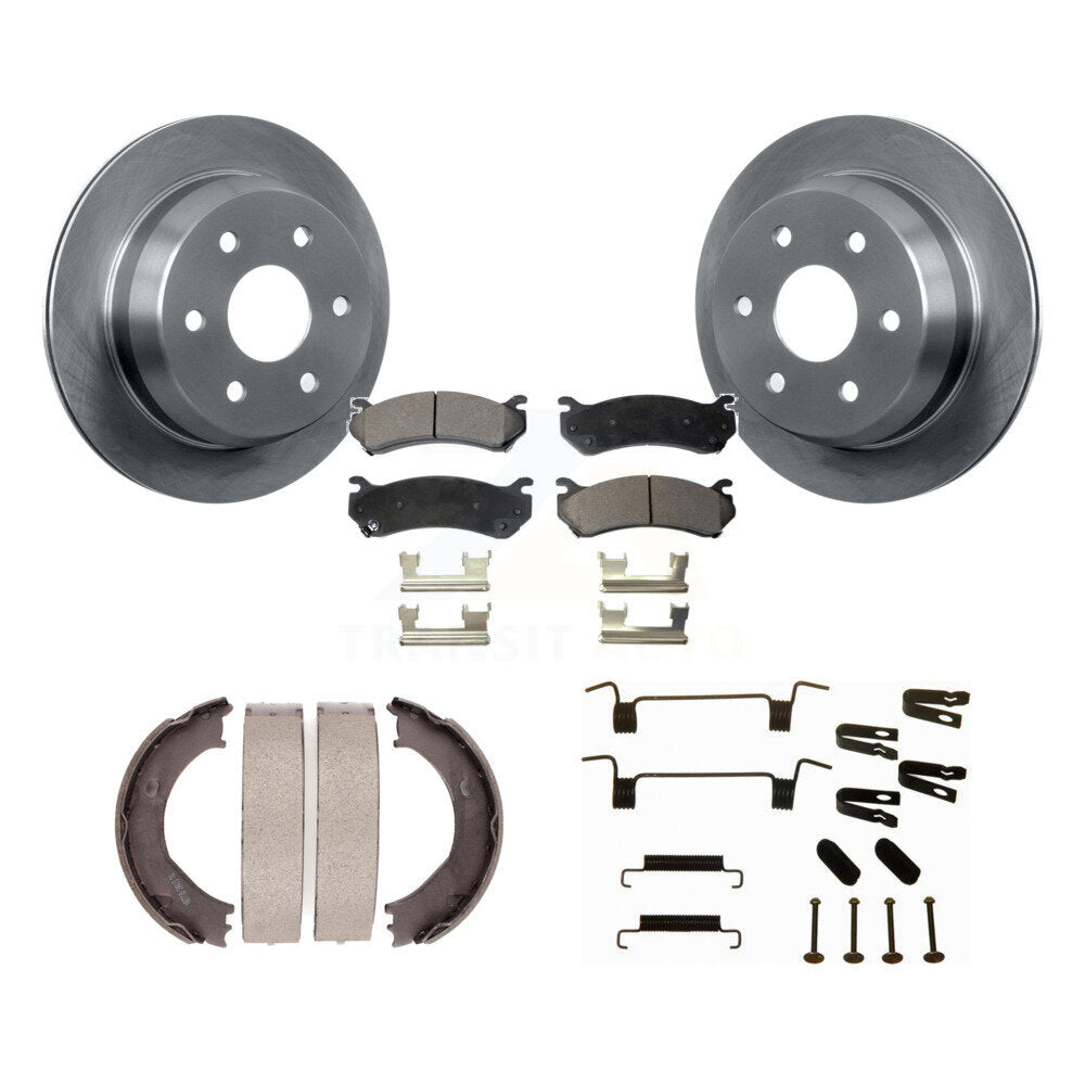 Kit de quincaillerie pour chaussures de stationnement, Rotors à disque arrière, plaquettes semi-métalliques, pour Chevrolet HD