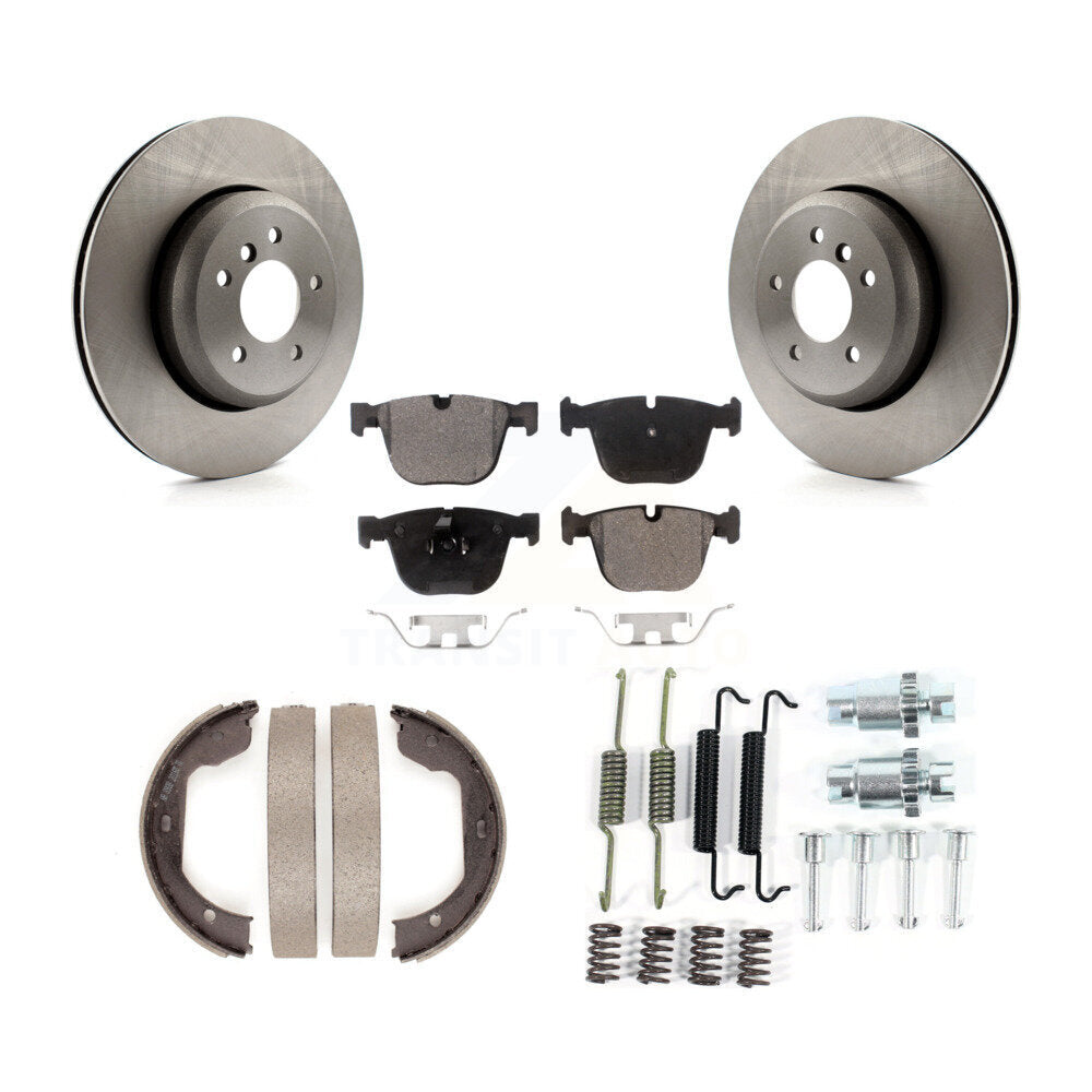 Kit de quincaillerie pour chaussures de stationnement, Rotors à disque arrière, plaquettes semi-métalliques, pour BMW 650i 550