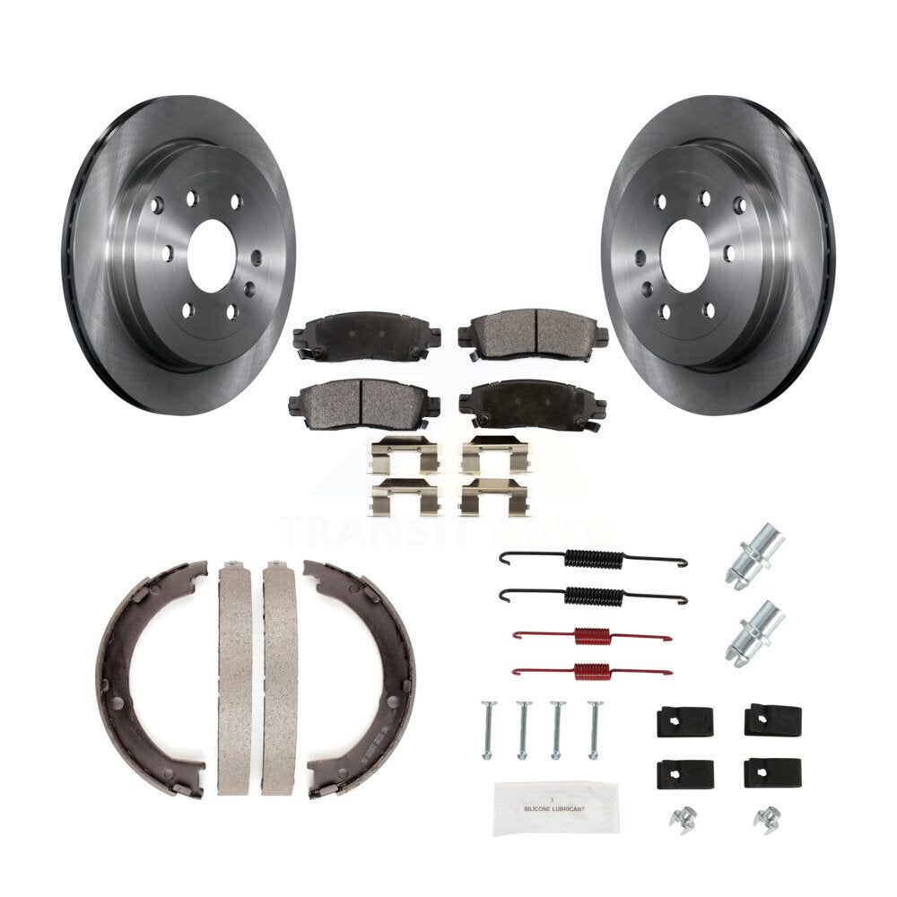 Rotors à disque arrière, patins semi-métalliques, chaussures de stationnement et Kit de quincaillerie pour GMC Acadia