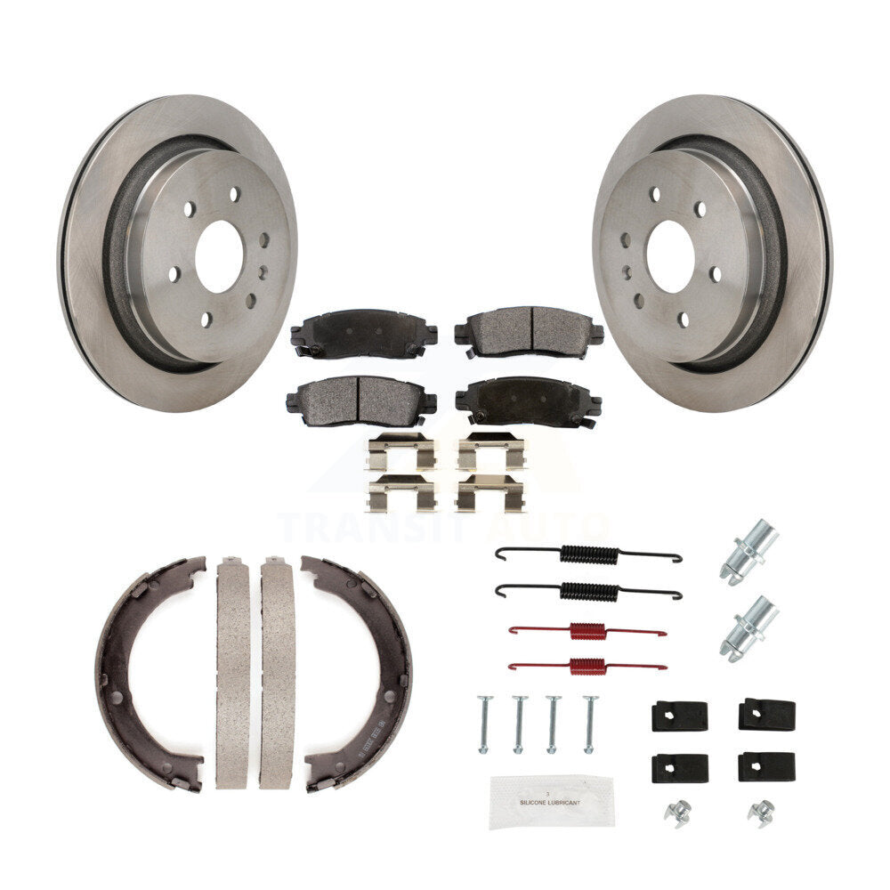 Kit de quincaillerie pour chaussures de stationnement, Rotors à disque arrière, plaquettes semi-métalliques, pour Cadillac XTS