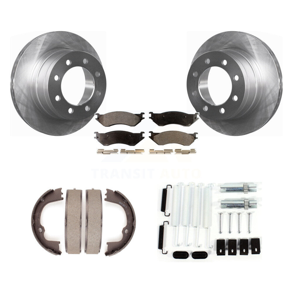 Rotors à disque arrière plaquettes semi-métalliques chaussures de frein de stationnement et Kit de matériel pour