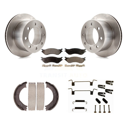 Rotors à disque arrière, patins semi-métalliques, chaussures de stationnement et Kit de quincaillerie pour Dodge Ra