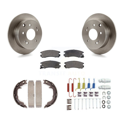 Rotors à disque arrière, patins semi-métalliques, chaussures de stationnement et Kit de matériel pour Mitsubishi