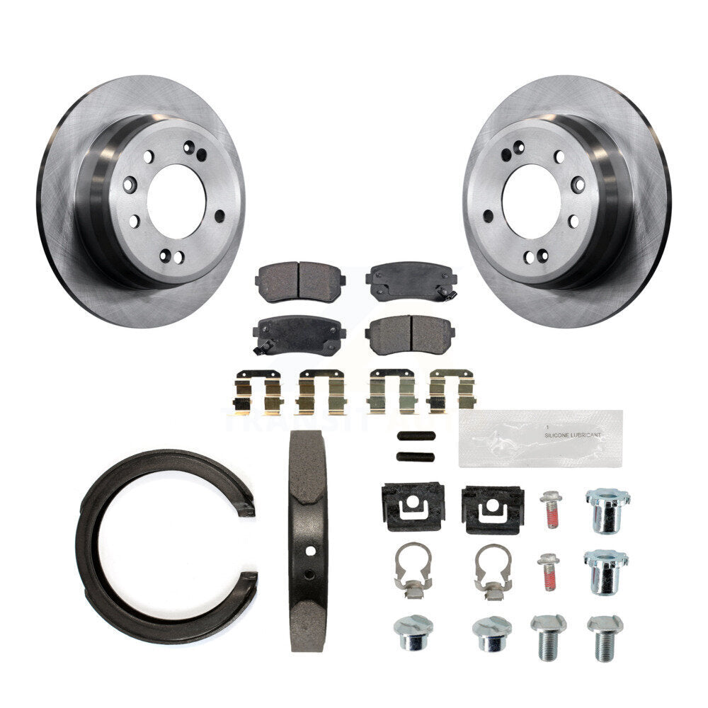 Kit de quincaillerie pour chaussures de stationnement, Rotors à disque arrière, plaquettes semi-métalliques, pour Kia Sportage
