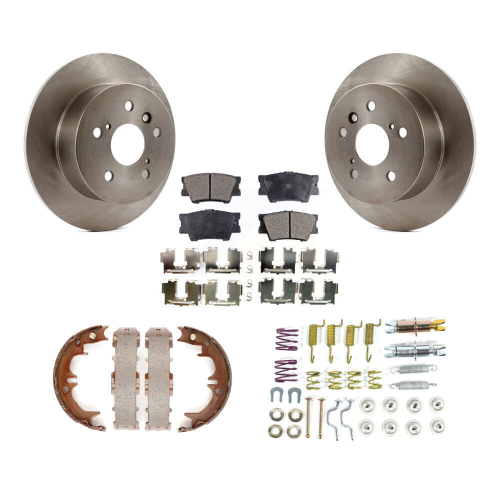 Kit de quincaillerie pour chaussures de stationnement, Rotors à disque arrière, plaquettes semi-métalliques, pour Toyota Camry