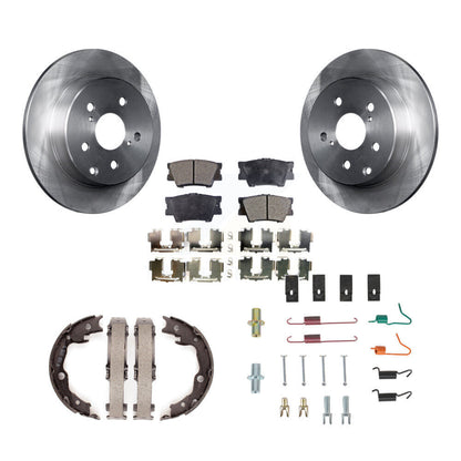 Rotors à disque arrière, plaquettes semi-métalliques, chaussures de stationnement et Kit de matériel pour Toyota RAV