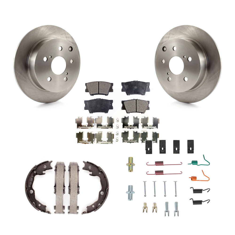 Kit de quincaillerie pour chaussures de stationnement, Rotors à disque arrière, plaquettes semi-métalliques, pour Toyota Matri