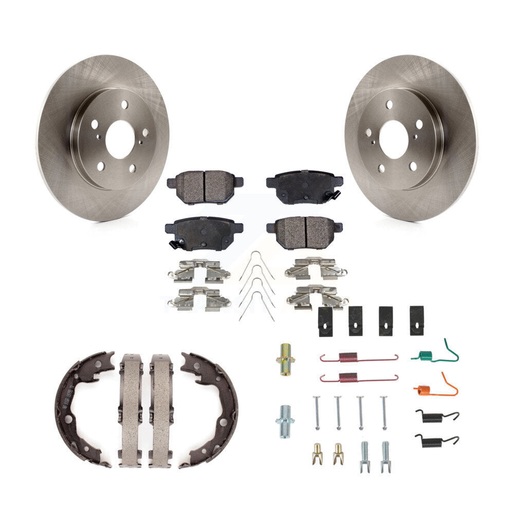 Kit de quincaillerie pour chaussures de stationnement, Rotors à disque arrière, plaquettes semi-métalliques, pour Toyota Matri