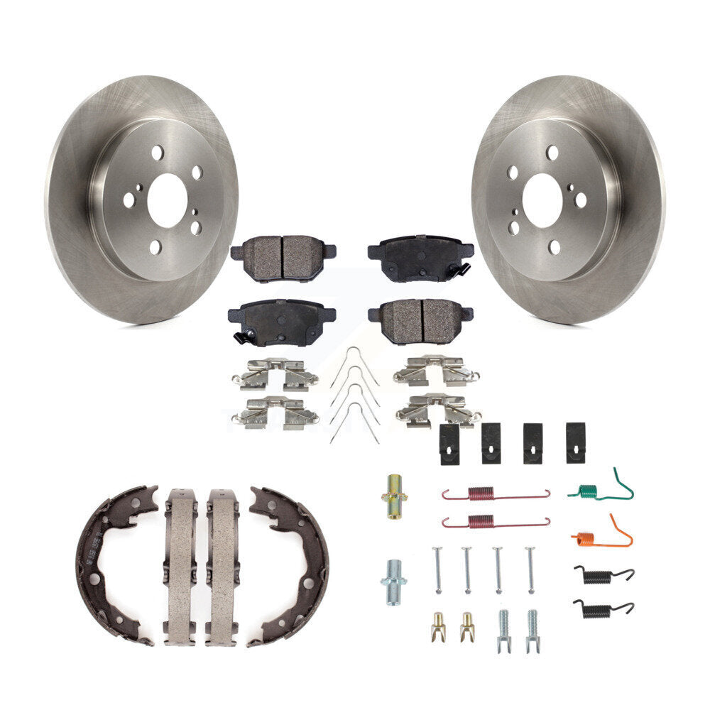 Kit de quincaillerie pour chaussures de stationnement, Rotors à disque arrière, plaquettes semi-métalliques, pour Toyota Matri