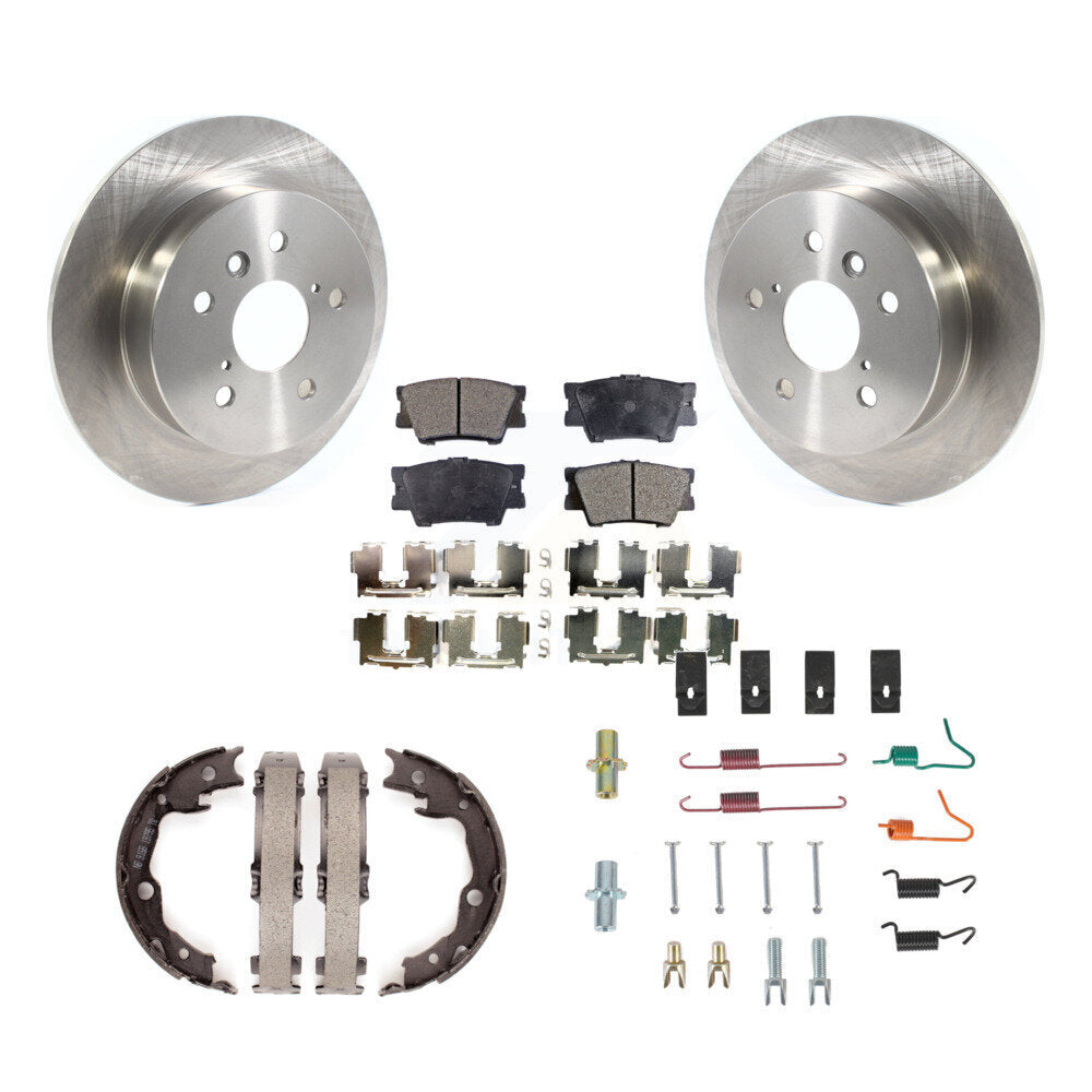Kit de quincaillerie pour chaussures de stationnement, Rotors à disque arrière, plaquettes semi-métalliques, pour Toyota Camry