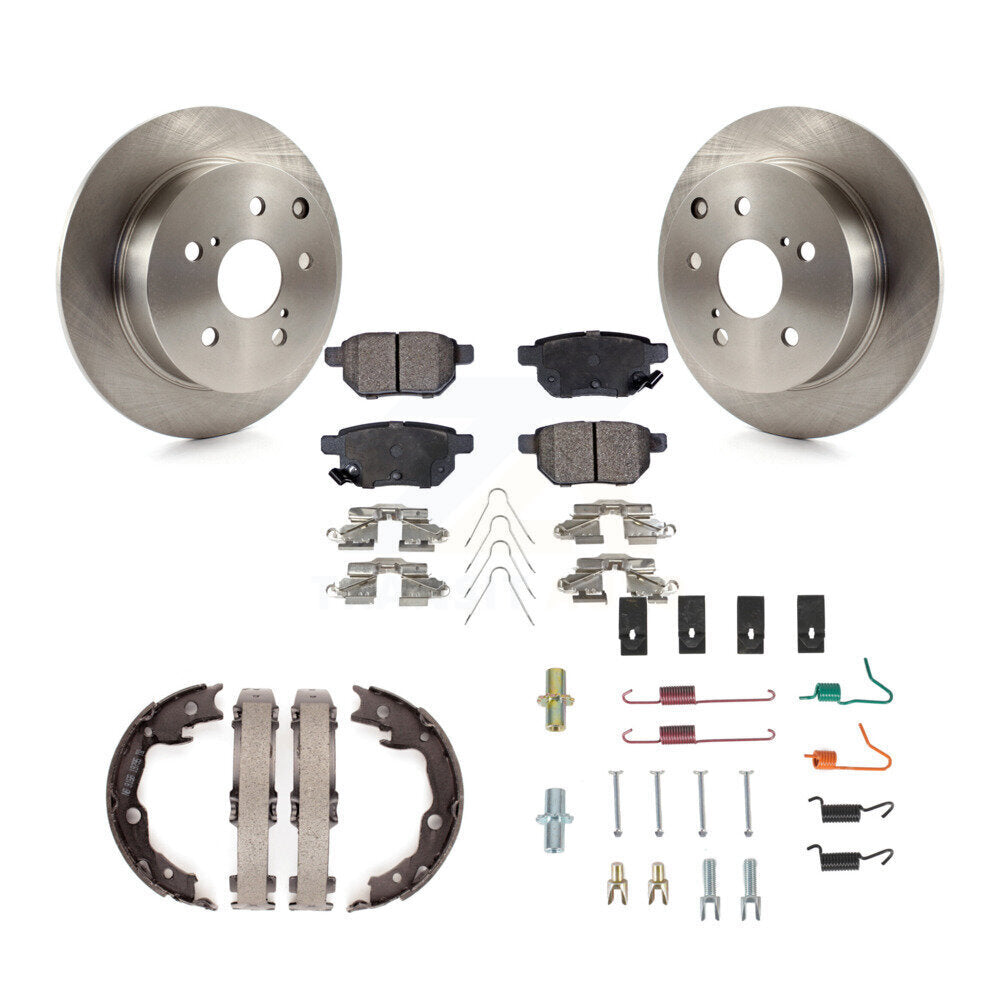Kit de quincaillerie pour chaussures de stationnement, Rotors à disque arrière, plaquettes semi-métalliques, pour Toyota Matri