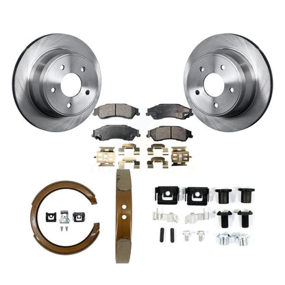 Kit de quincaillerie pour chaussures de stationnement, Rotors à disque arrière, plaquettes semi-métalliques, pour Chevrolet GM