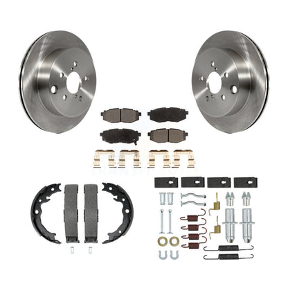 Rotors à disque arrière plaquettes semi-métalliques chaussures de frein de stationnement et Kit de matériel pour