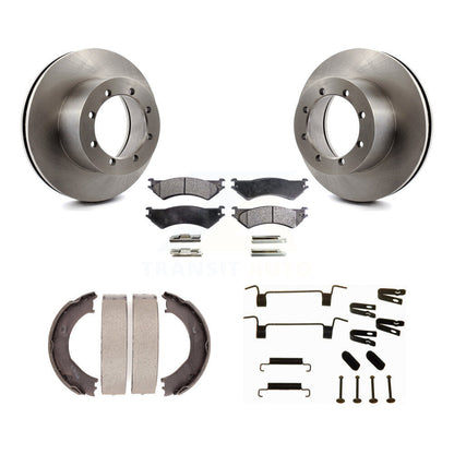 Rotors à disque arrière plaquettes semi-métalliques chaussures de frein de stationnement et Kit de matériel pour
