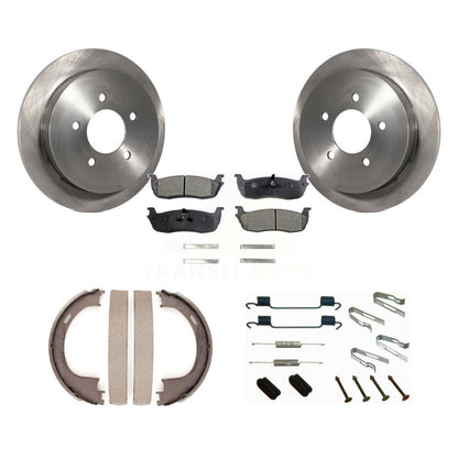 Rotors à disque arrière, patins semi-métalliques, chaussures de stationnement et Kit de quincaillerie pour Ford F-150