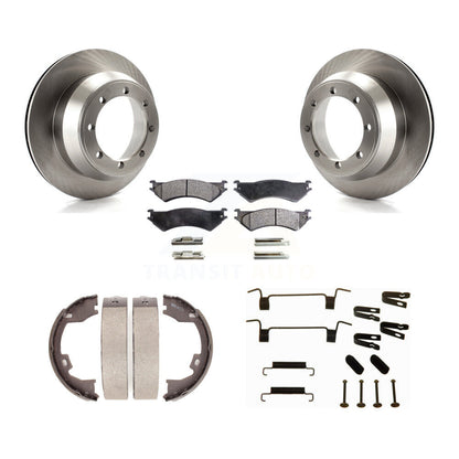 Rotors à disque arrière plaquettes semi-métalliques chaussures de frein de stationnement et Kit de matériel pour