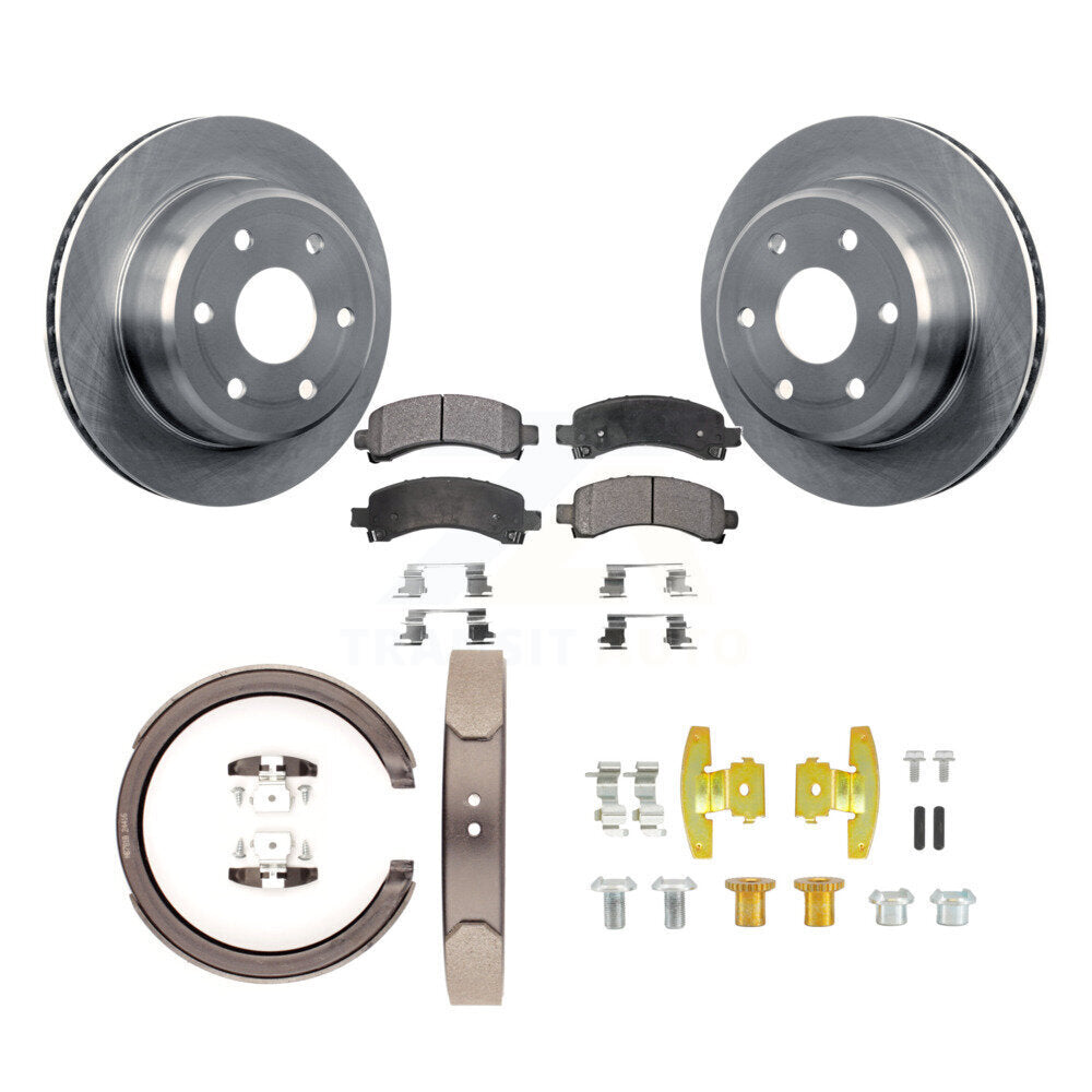 Kit de quincaillerie pour chaussures de stationnement, Rotors à disque arrière, plaquettes semi-métalliques, pour Chevrolet GM