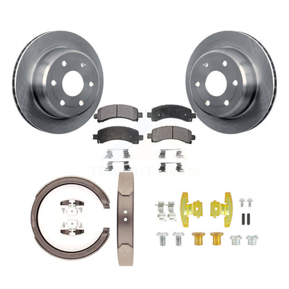 Kit de quincaillerie pour chaussures de stationnement, Rotors à disque arrière, plaquettes semi-métalliques, pour Chevrolet GM