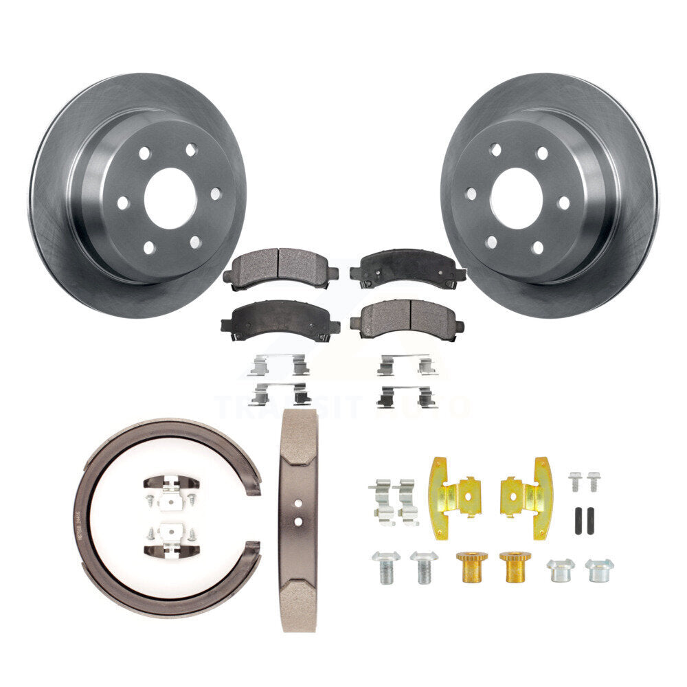 Rotors à disque arrière, patins semi-métalliques, chaussures de stationnement et Kit de quincaillerie pour Chevrole