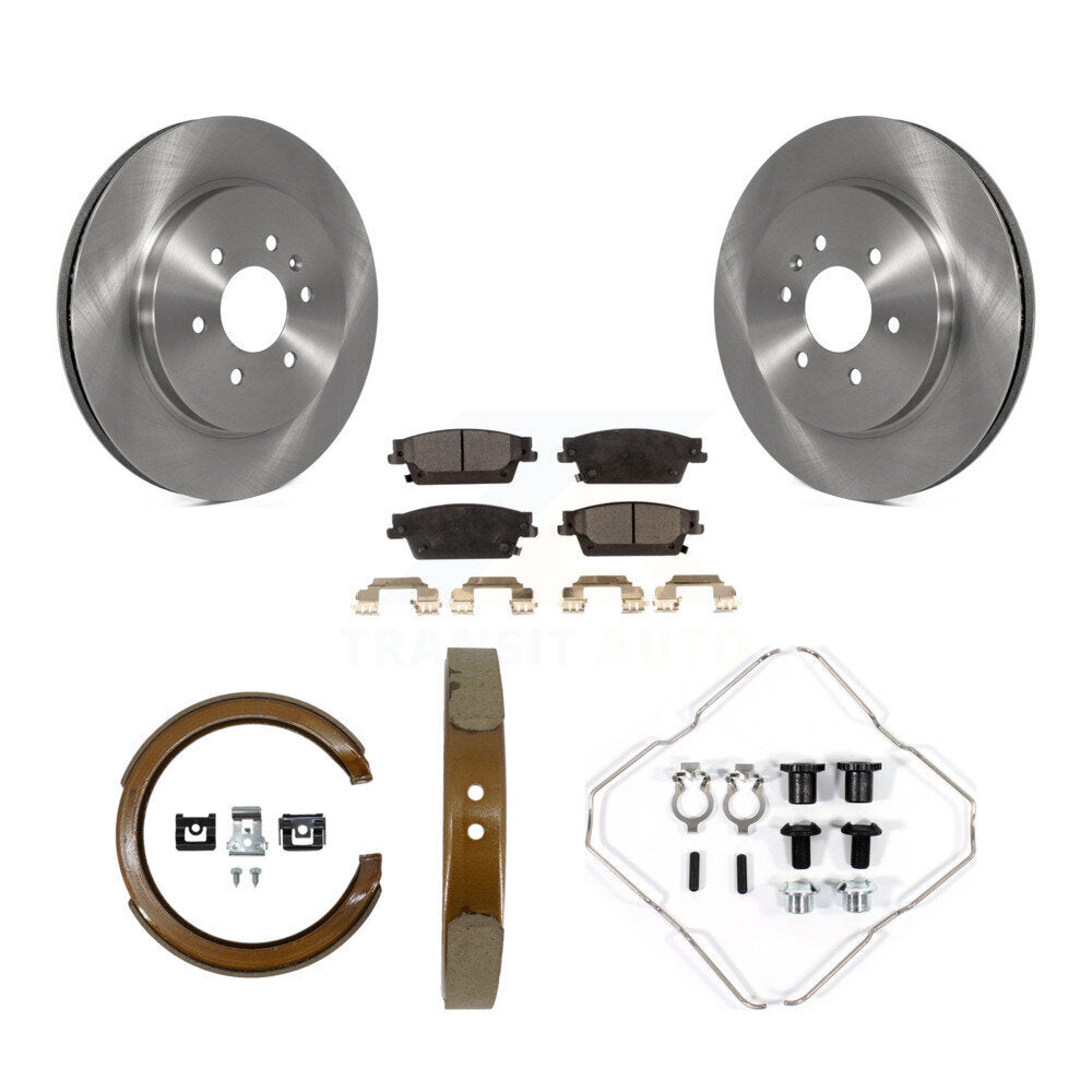 Kit de quincaillerie pour chaussures de stationnement, Rotors à disque arrière, plaquettes semi-métalliques, pour Cadillac SRX
