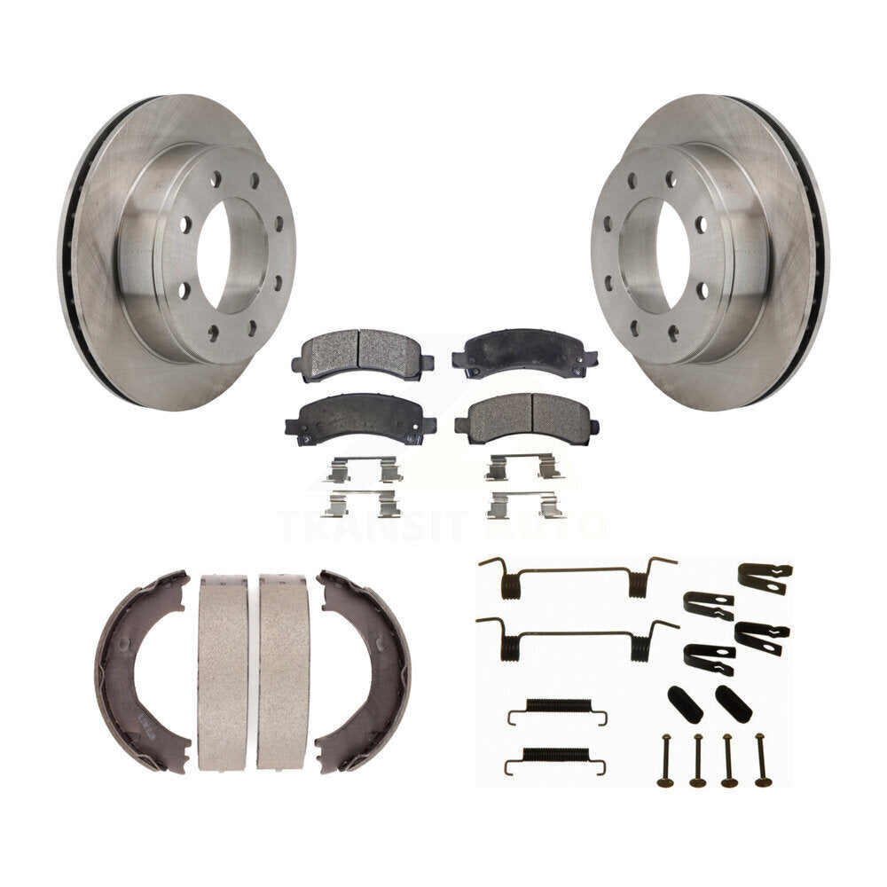 Kit de quincaillerie pour chaussures de stationnement, Rotors à disque arrière, plaquettes semi-métalliques, pour Chevrolet GM