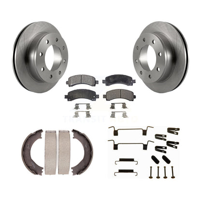 Kit de quincaillerie pour chaussures de stationnement, Rotors à disque arrière, plaquettes semi-métalliques, pour Chevrolet GM