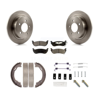 Rotors à disque arrière plaquettes semi-métalliques chaussures de frein de stationnement et Kit de matériel pour
