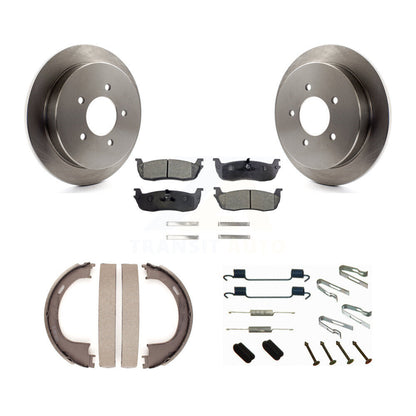Rotors à disque arrière, patins semi-métalliques, chaussures de stationnement et Kit de quincaillerie pour Ford F-150