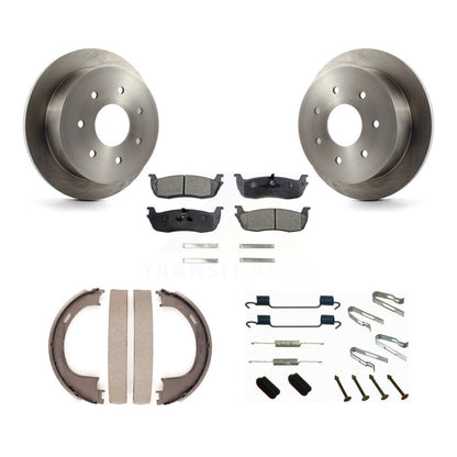 Rotors à disque arrière, patins semi-métalliques, chaussures de stationnement et Kit de quincaillerie pour Ford F-150