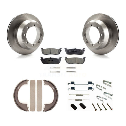 Rotors à disque arrière, patins semi-métalliques, chaussures de stationnement et Kit de quincaillerie pour Ford F-150