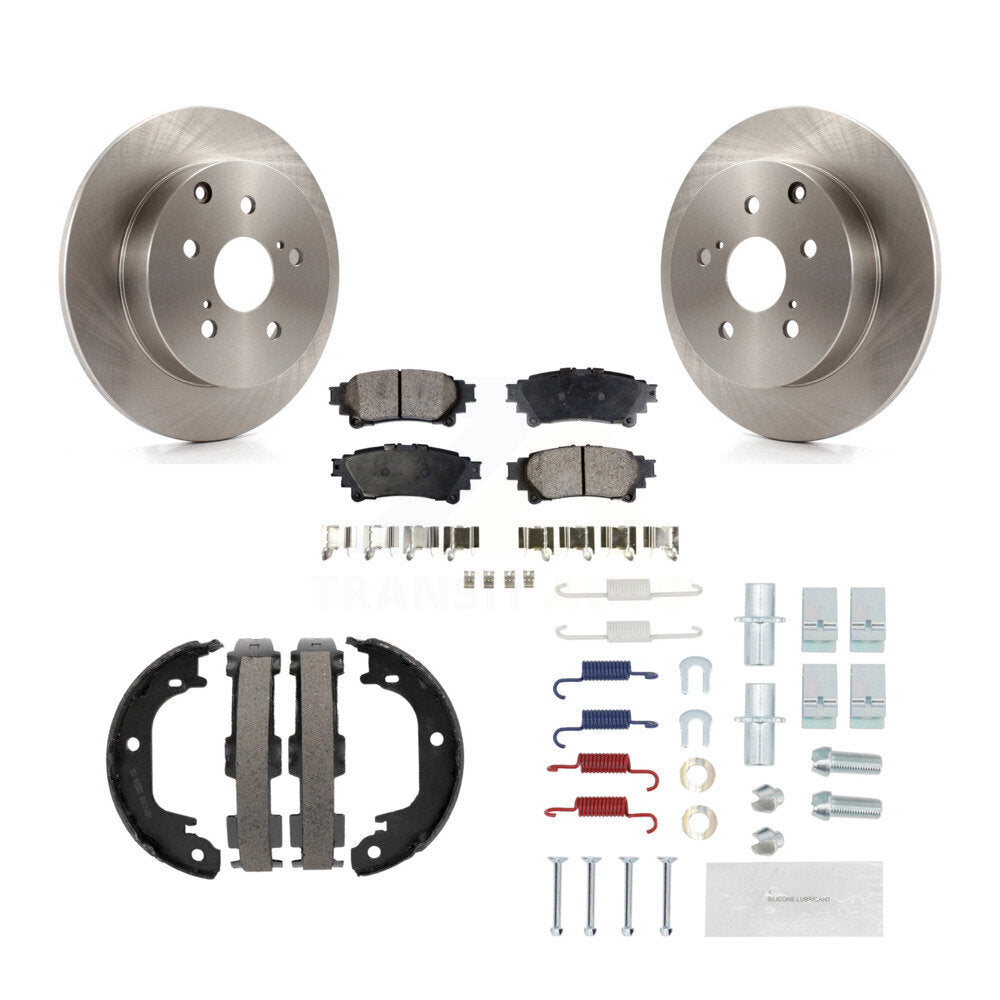 Kit de quincaillerie pour chaussures de stationnement, Rotors à disque arrière, plaquettes semi-métalliques, pour Toyota Prius
