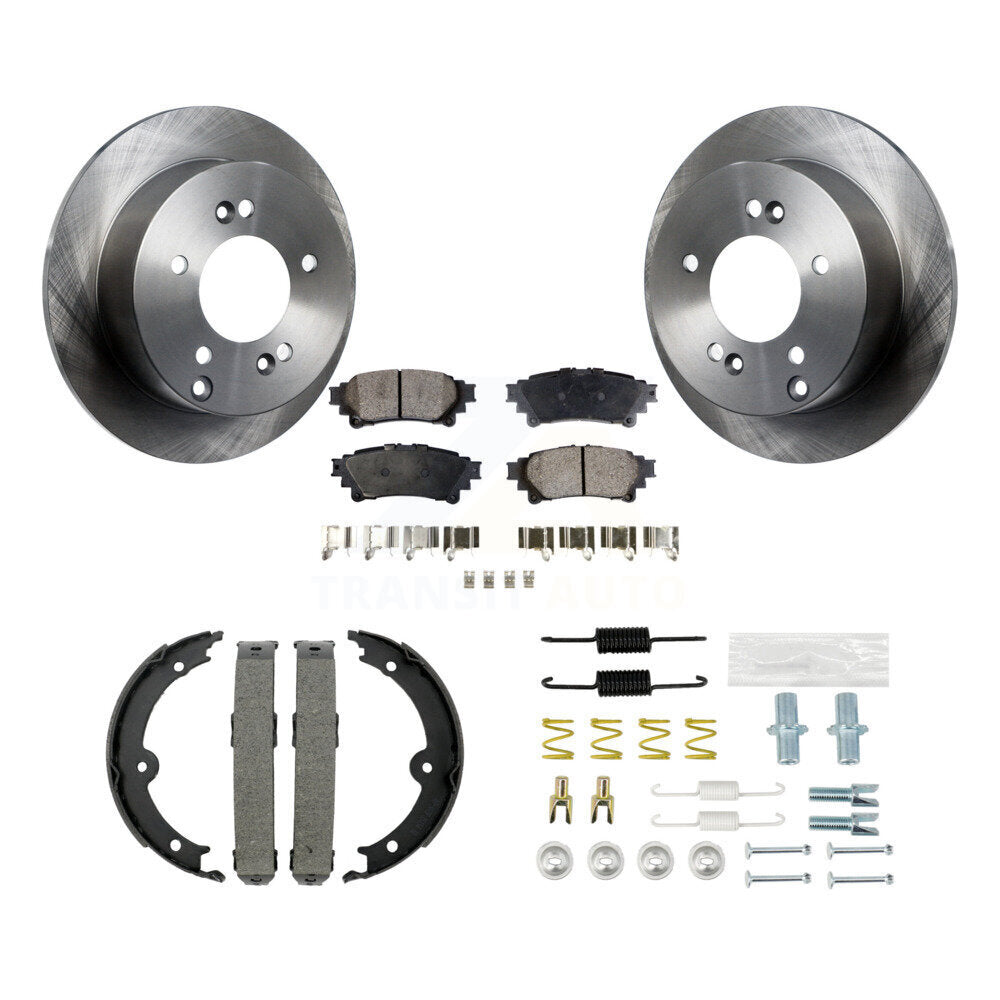 Rotors à disque arrière, patins semi-métalliques, chaussures de stationnement et Kit de matériel pour Lexus IS25