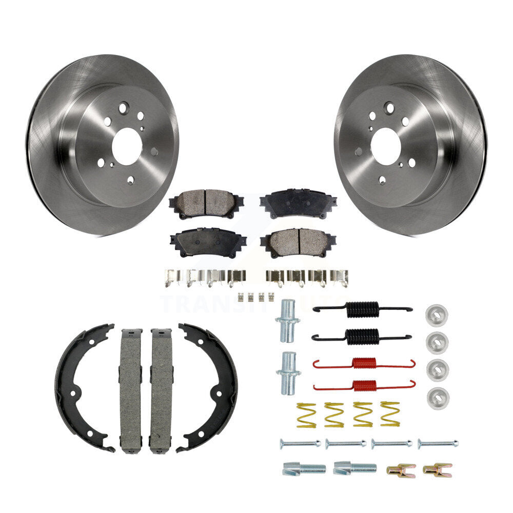 Rotors à disque arrière, patins semi-métalliques, chaussures de stationnement et Kit de quincaillerie pour Lexus IS35