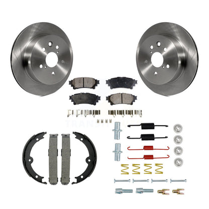 Rotors à disque arrière, patins semi-métalliques, chaussures de stationnement et Kit de quincaillerie pour Lexus IS35