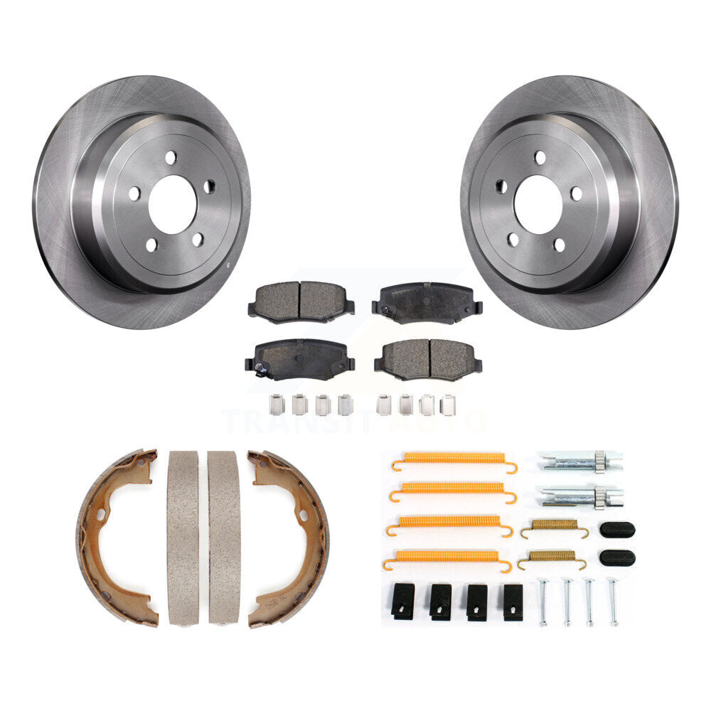 Kit de quincaillerie pour chaussures de stationnement, Rotors à disque arrière, plaquettes semi-métalliques, pour Jeep Liberty