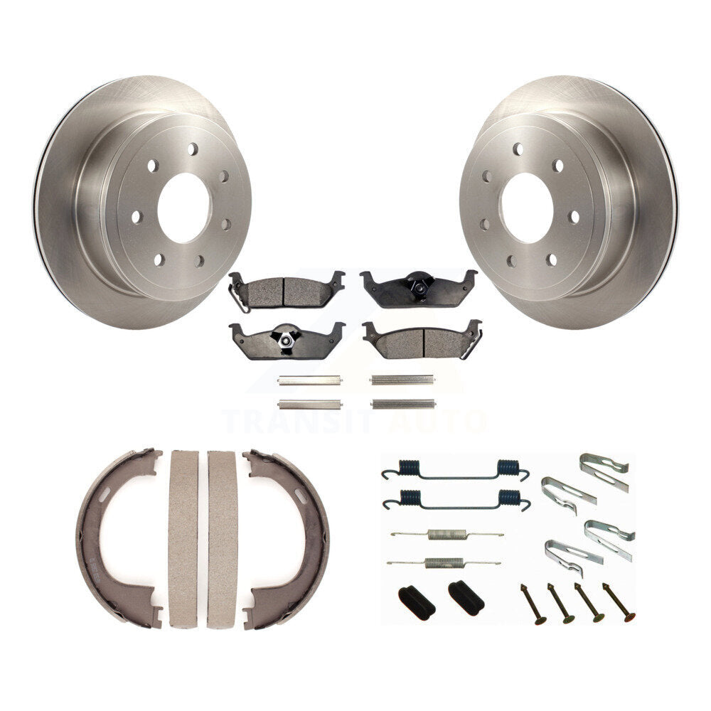 Kit de quincaillerie pour chaussures de stationnement, Rotors à disque arrière, plaquettes semi-métalliques, pour Ford F-150 L