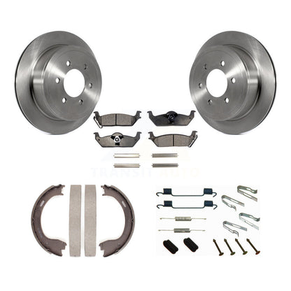 Rotors à disque arrière, patins semi-métalliques, chaussures de stationnement et Kit de quincaillerie pour Ford F-150