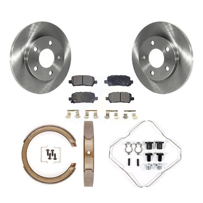 Rotors à disque arrière plaquettes semi-métalliques chaussures de frein de stationnement et Kit de matériel pour
