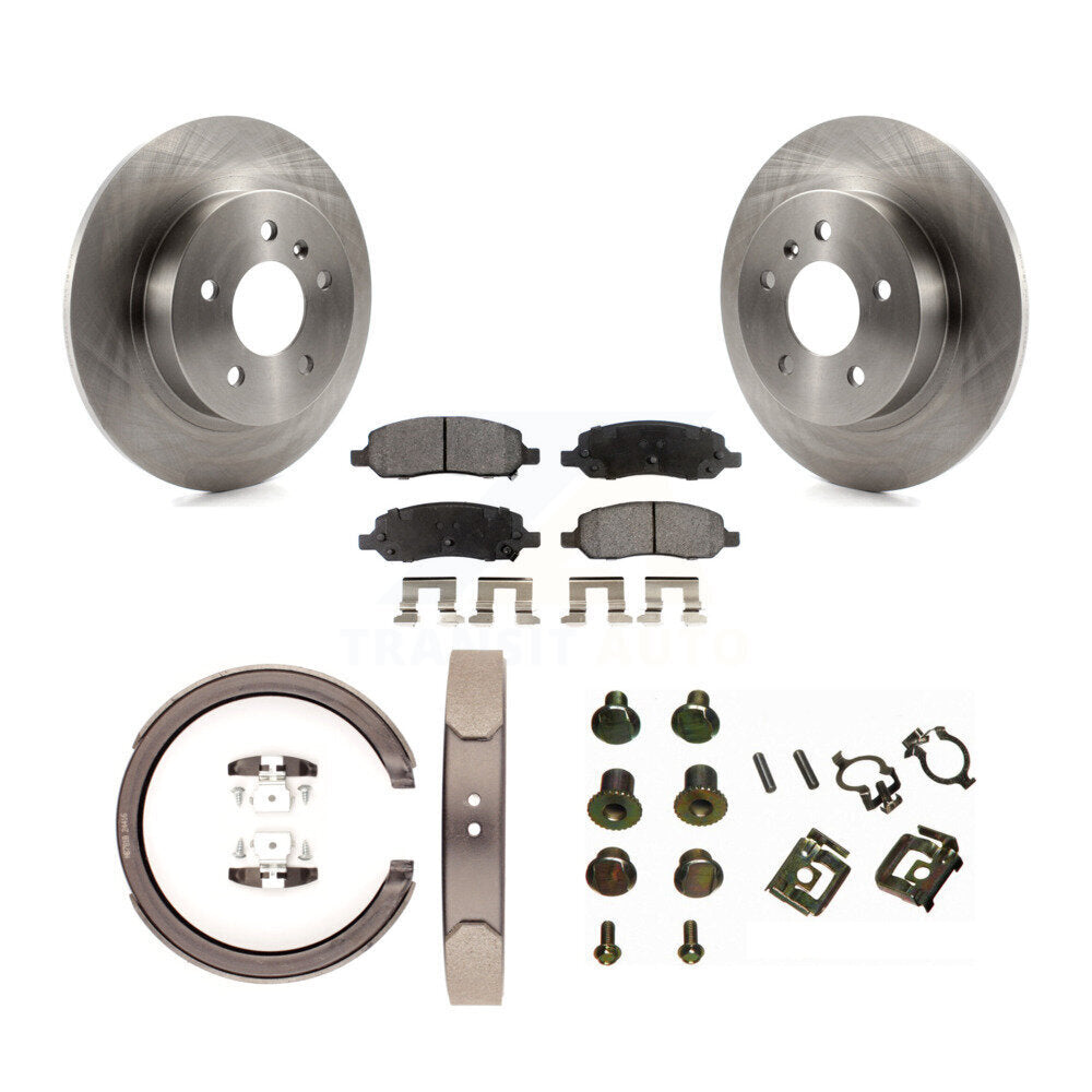 Kit de quincaillerie pour chaussures de stationnement, Rotors à disque arrière, plaquettes semi-métalliques, pour Cadillac DTS